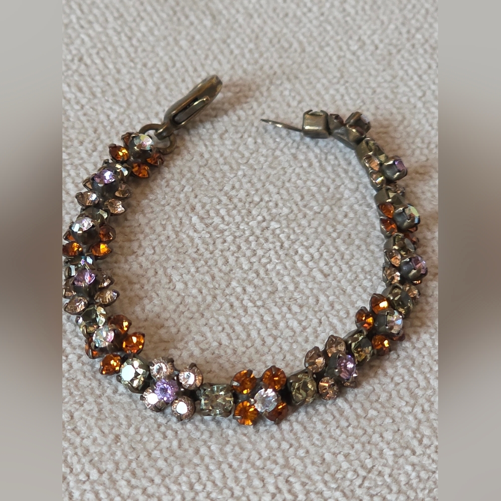 Sorrelli Crystal Cluster Bracelet in Autumn Tones